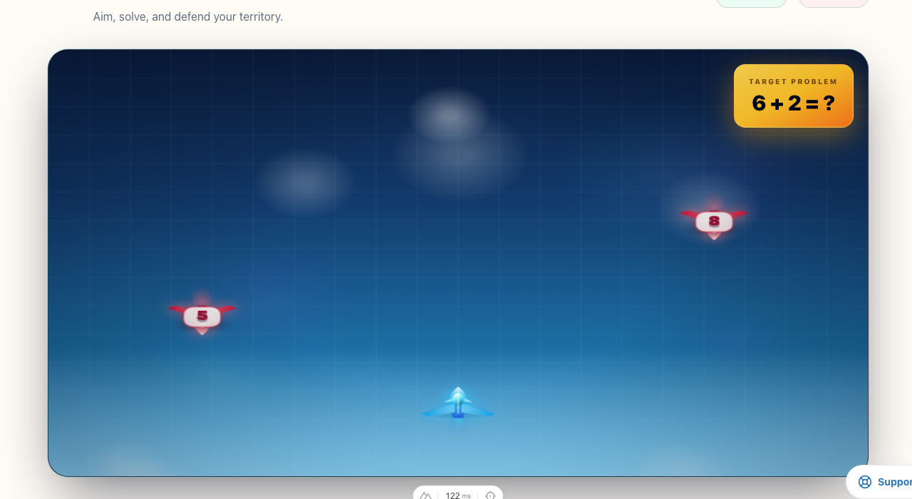 Math Battle game screen